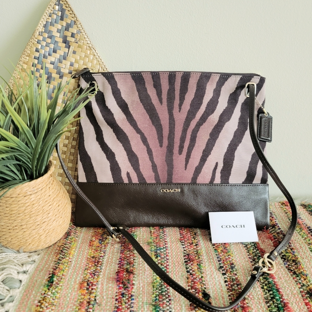 Coach Zebra print shoulder bag Convertible crossbody bag new